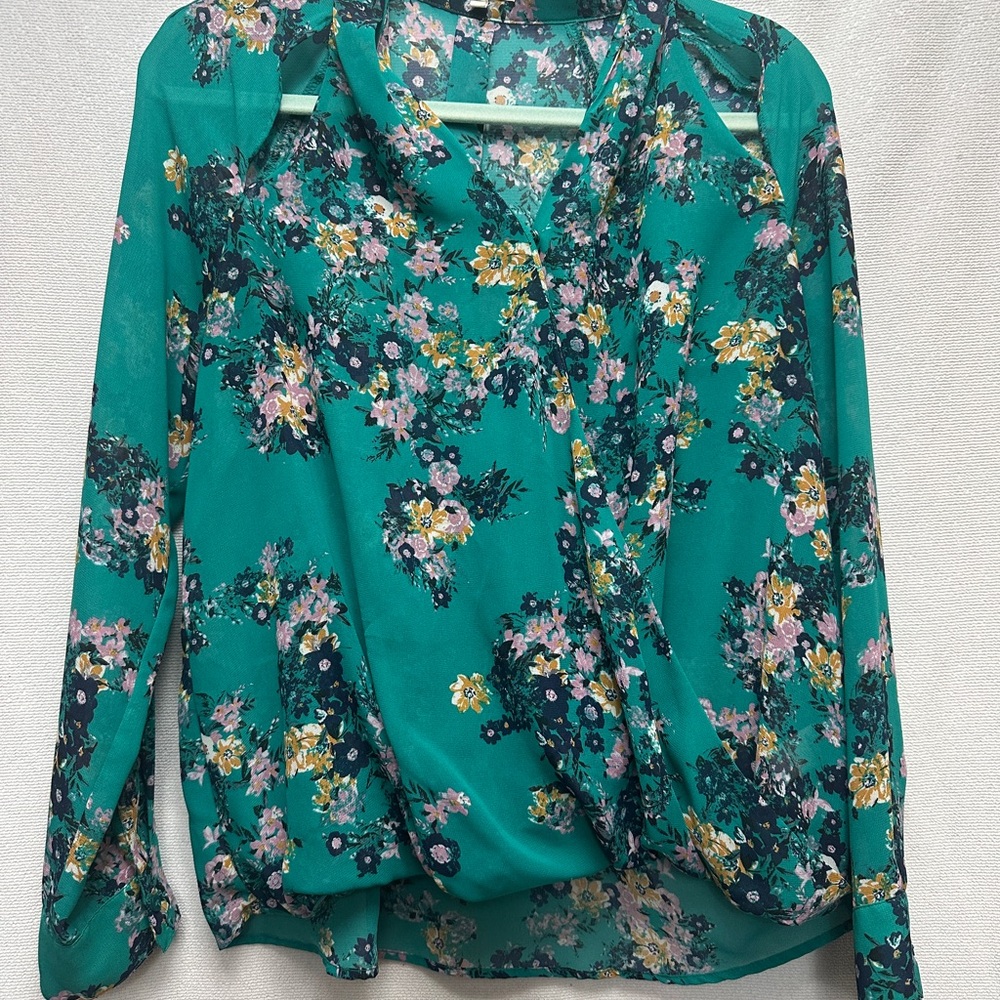 Floral Green Women's Top